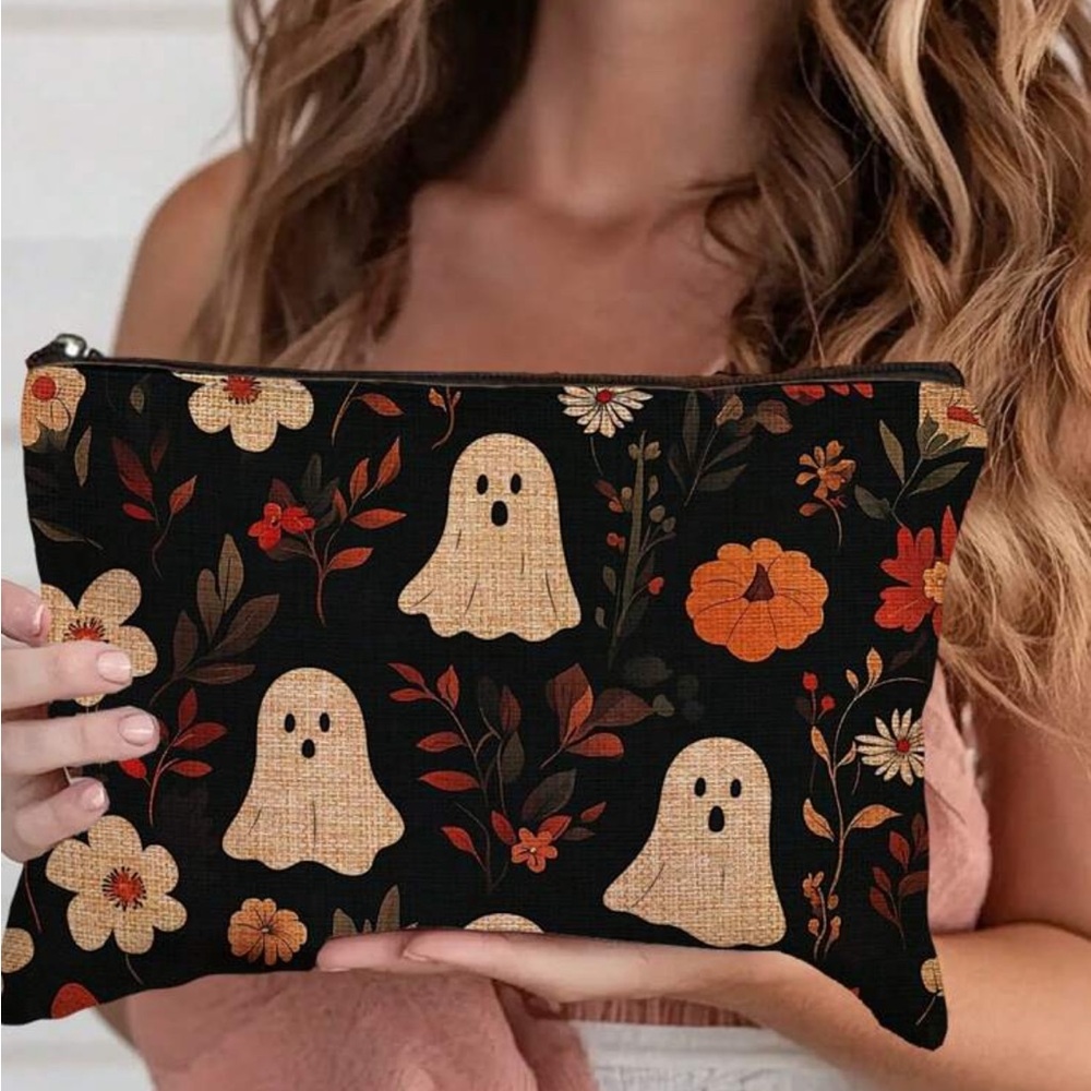 🎃NEW Ghost & Pumpkin Pouch/Cosmetic Bag🎃
